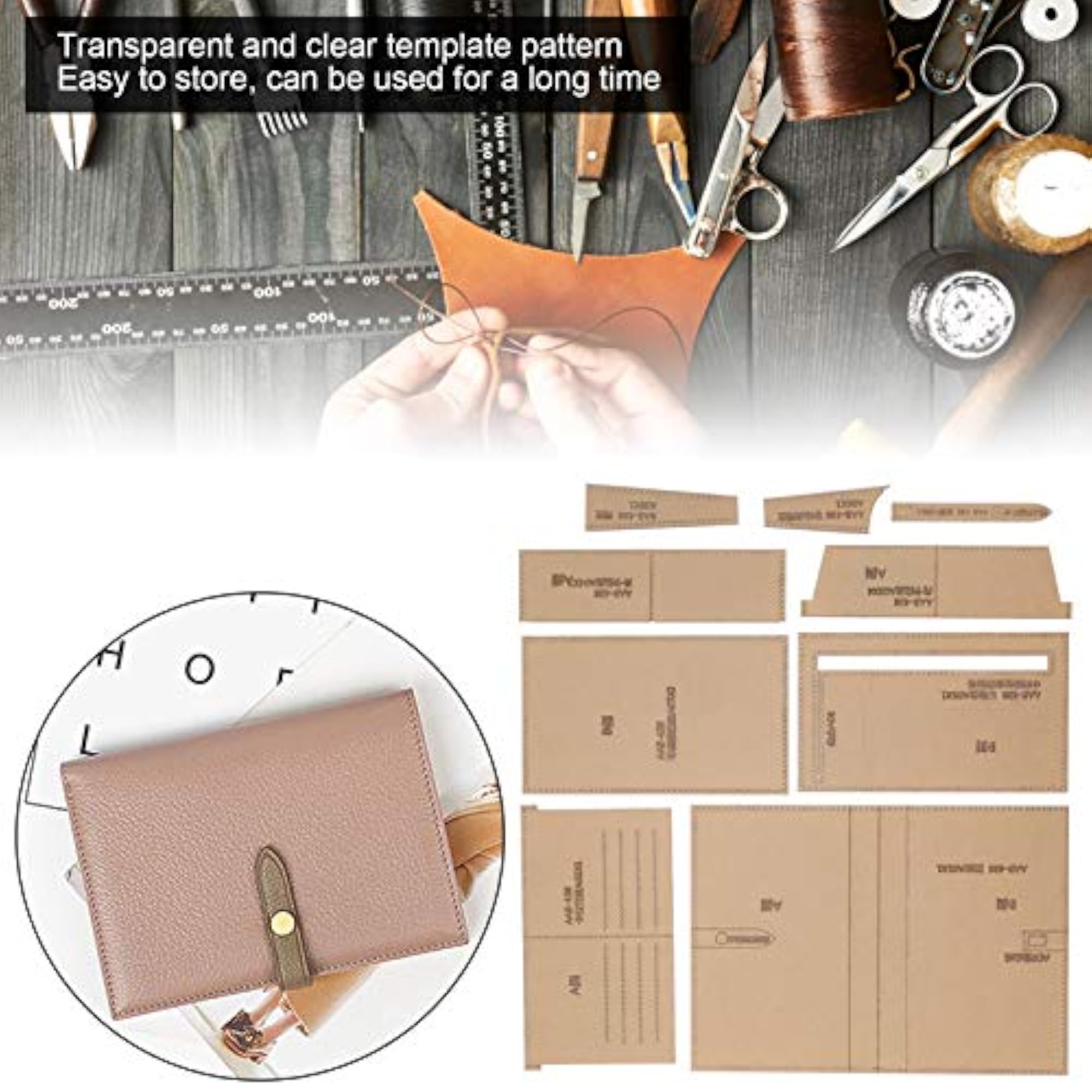 Acrylic Leather Pattern Template for DIY Handbags